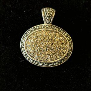 Marcasite Suspicion 925 Sterling Silver Oval Enhancer